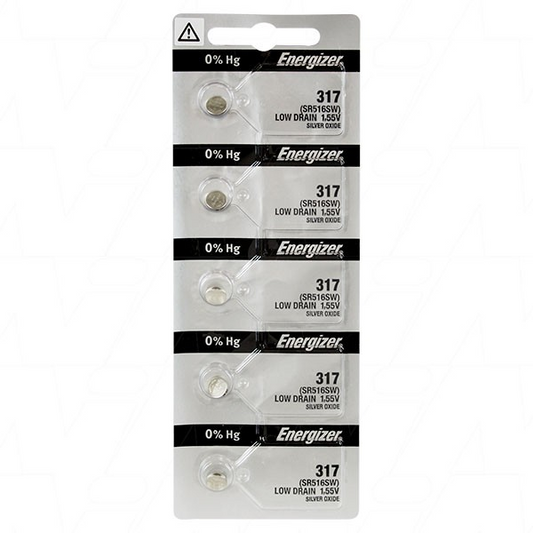 ENERGIZER SILVER OXIDE WATCH BATTERY (SR516SW/V317) - 54000-052