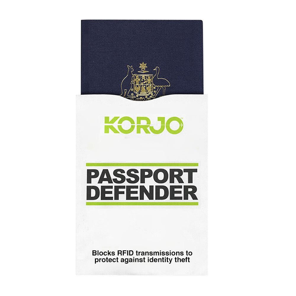 2PC KORJO SLEEVES PASSPORT DEFENDER RFID SHIELD ID THEFT PROTECTION/SECURITY WH - RFID PP2