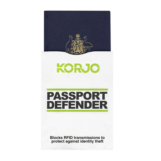 2PC KORJO SLEEVES PASSPORT DEFENDER RFID SHIELD ID THEFT PROTECTION/SECURITY WH - RFID PP2