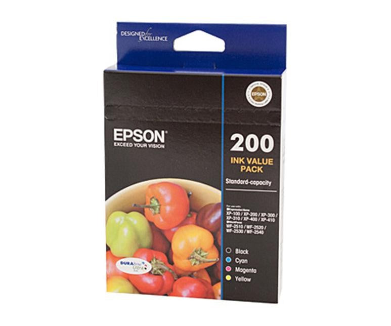 Epson 200 Standard Capacity Durabrite Ultra 4 Ink Value Pack - E200VP