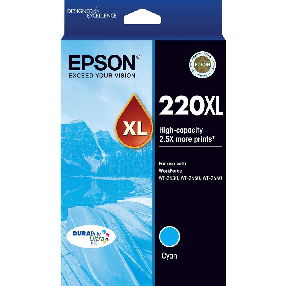 EPSON 220XL CYAN INK CARTRIDGE - E220CXL 
