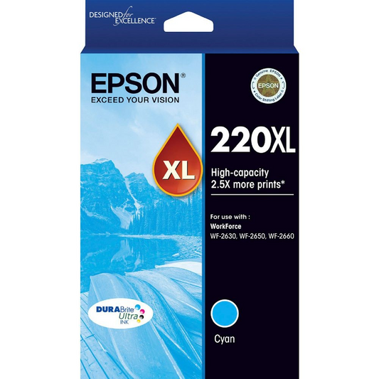 EPSON 220XL CYAN INK CARTRIDGE - E220CXL 