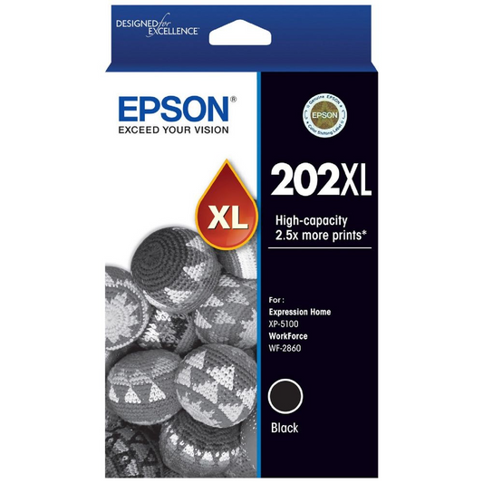 EPSON 202XL BLACK INK CARTRIDGE - E202BXL 