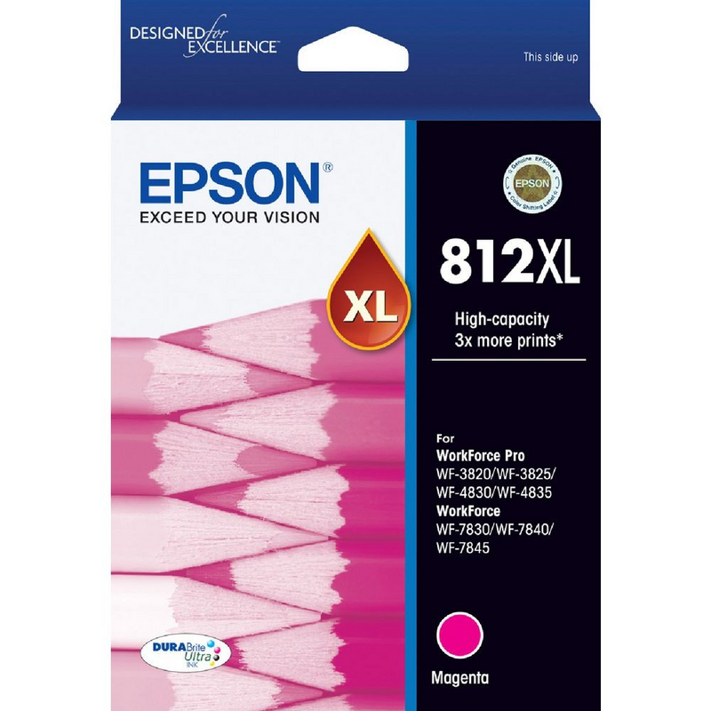 EPSON 812XL MAGENTA INK CARTRIDGE - E812MXL 