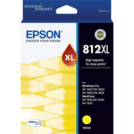 EPSON 812XL YELLOW INK CARTRIDGE - E812YXL 