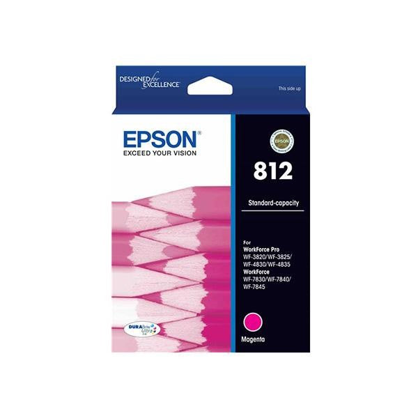 Epson 812 Std Cap Durabrite Ultra Magenta Ink - E812M