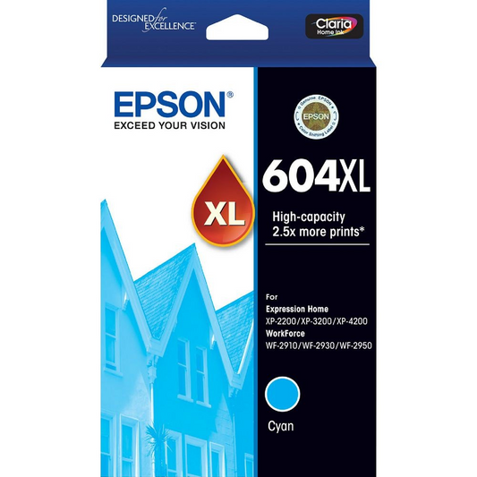 EPSON 604XL CYAN INK CARTRIDGE - E604CXL 