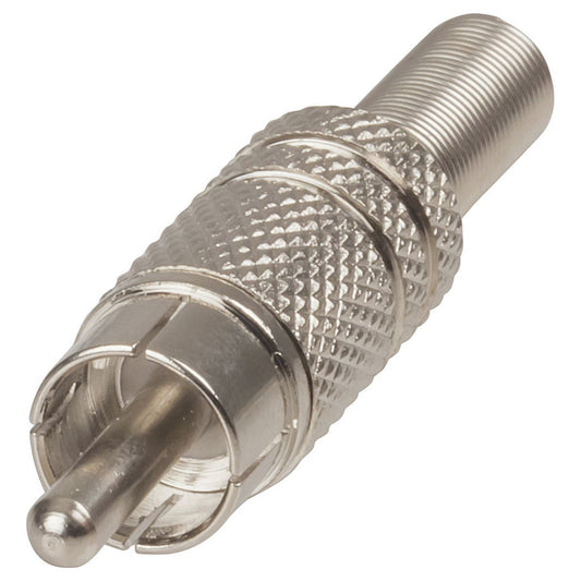 PLUG RCA METAL WITH SPRING - PP0245