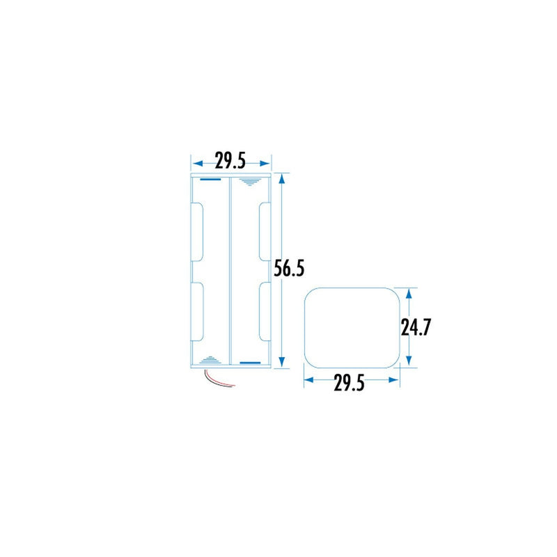 BATT HOLDER 4AA SQR - PH9200