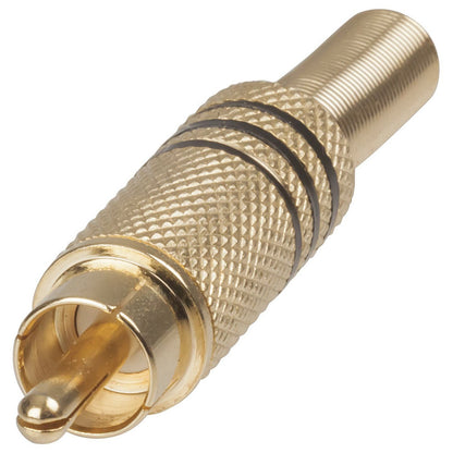 PLUG RCA METAL BLK GOLD SERIES - PP0237
