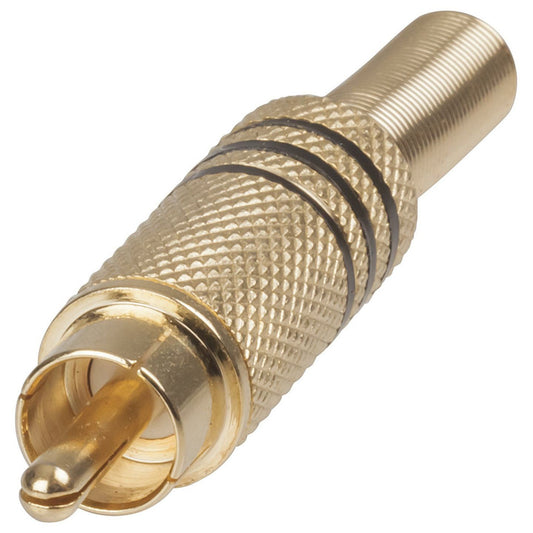 PLUG RCA METAL BLK GOLD SERIES - PP0237