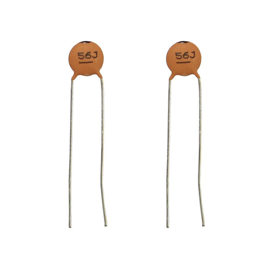 CAPACITOR CER NPO 56P 50V 10% P=5MM PK2 - RC5321