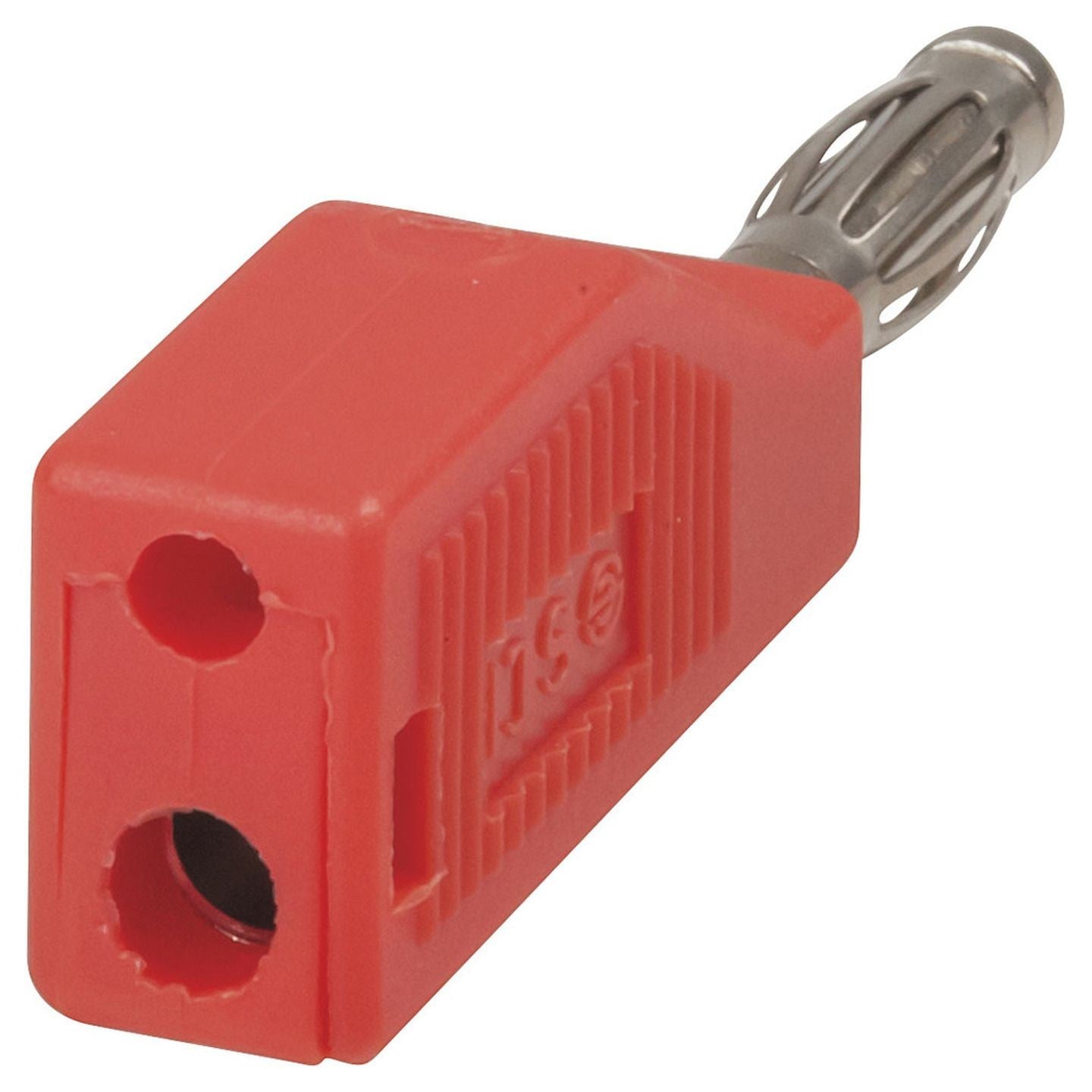 PLG BANANA 4MM PIGGYBACK RED - PP0390