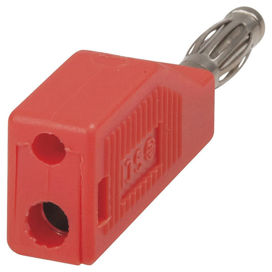 PLG BANANA 4MM PIGGYBACK RED - PP0390