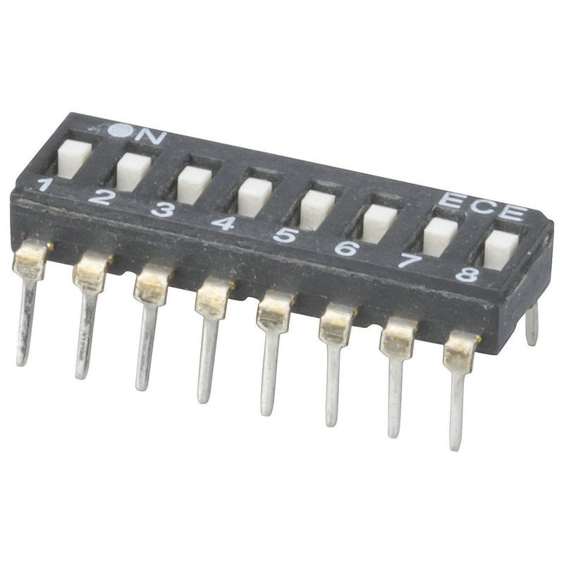 SWITCH DIL SPST 8WAY LOPRFL - SM1024