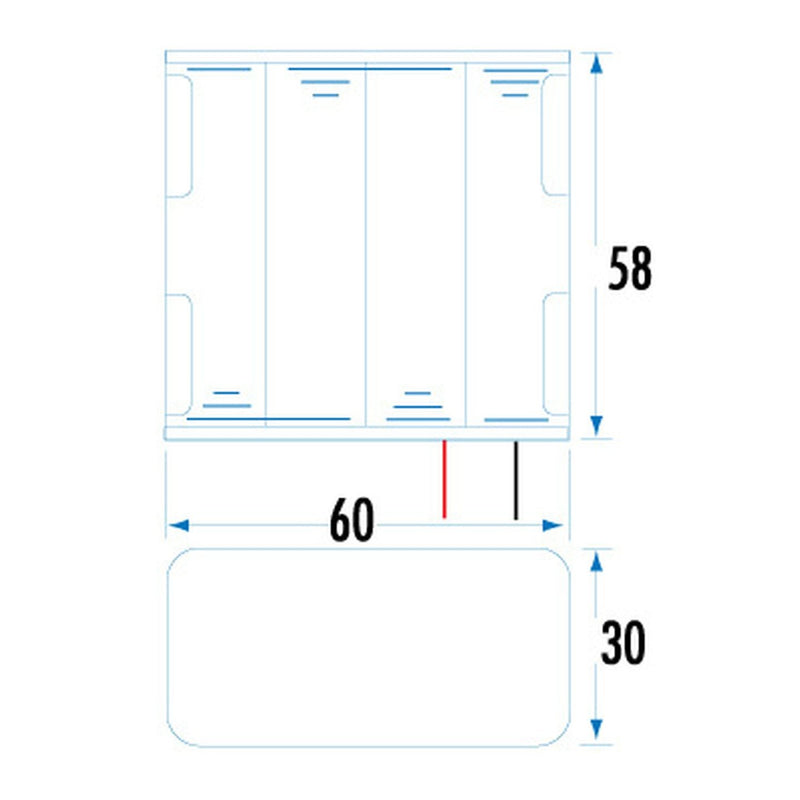 BATT HOLDER 8AA