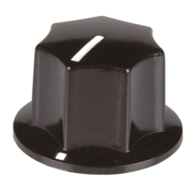 KNOB IMP FLAT PLAST BLK HEX IND 23X14 - HK7787