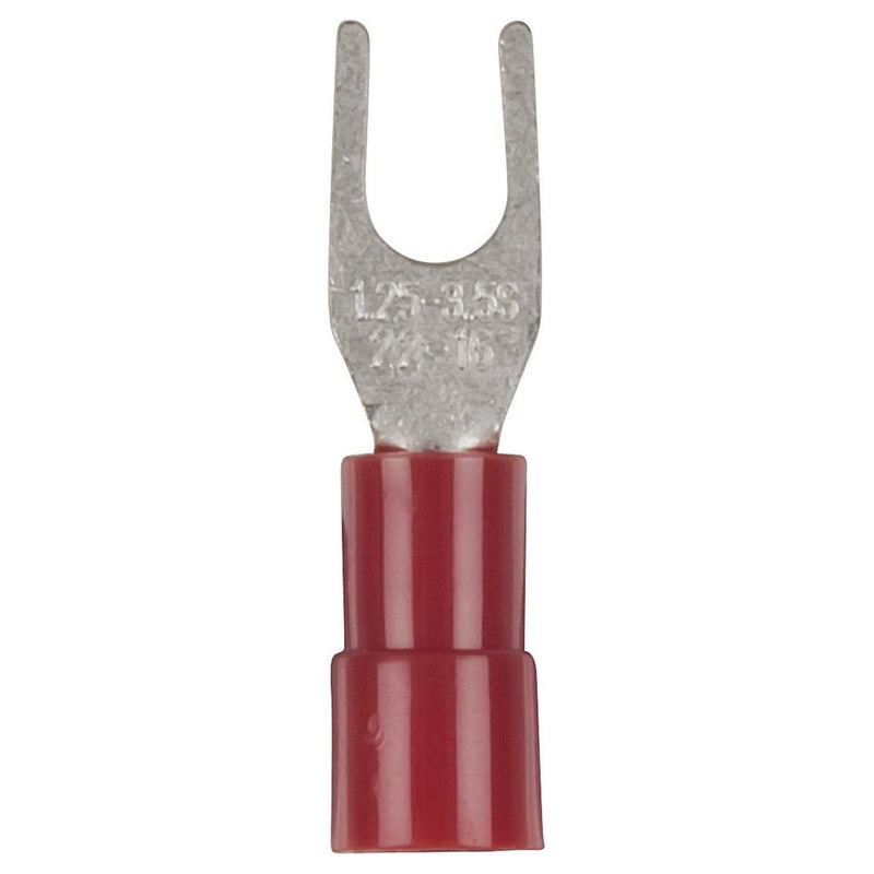 CONN QC FORK 3.7MM RED PK8 - PT4523