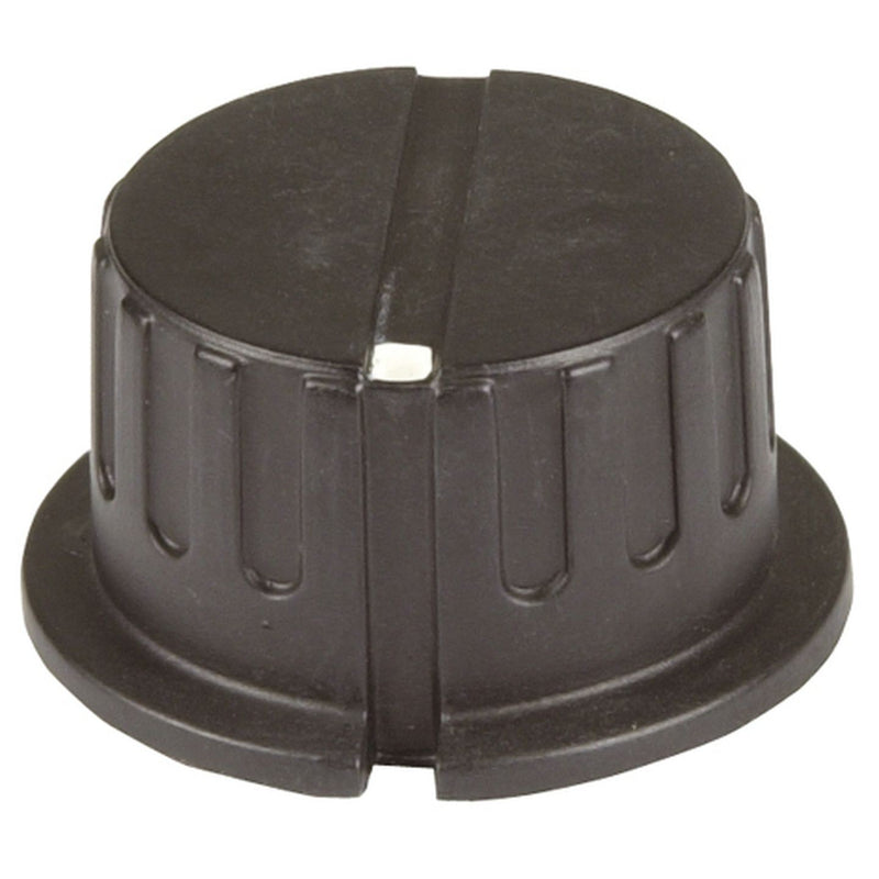 KNOB FLUTED PLAST 1/4IN D35XH19MM BLK - HK7766