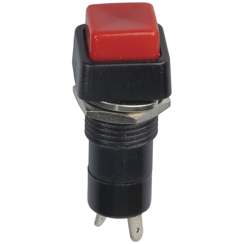 SWITCH PUSH MOM SPST N/C SQR RED 3A@250V - SP0717