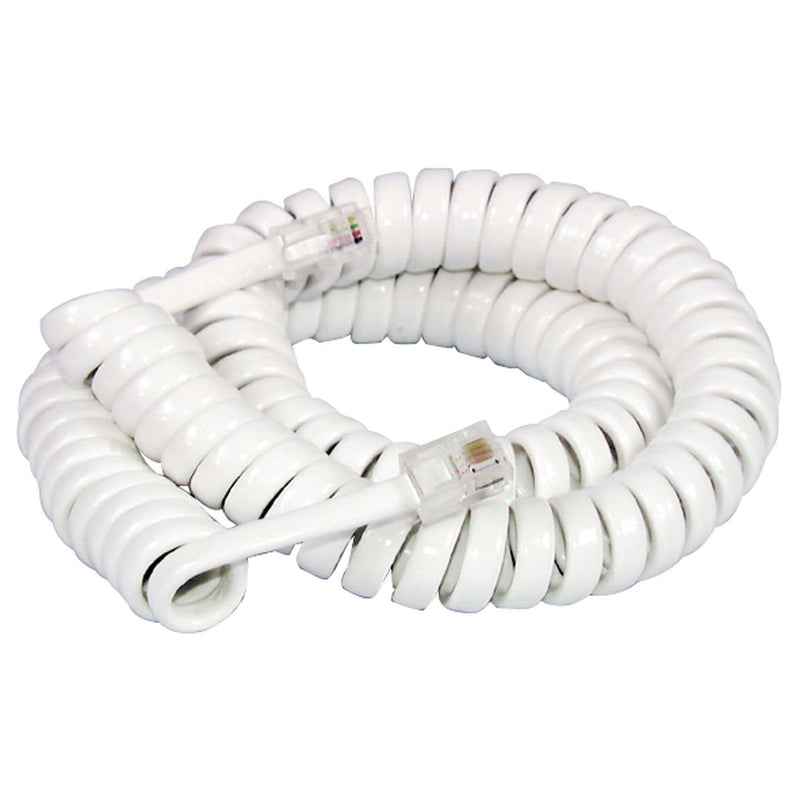 H/SET CURLY CORD 3MTR/4P4C WHT - YT6047