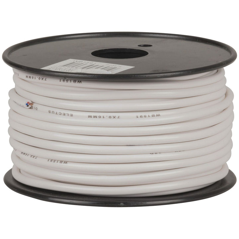 CABLE ALARM 4CORE STRND WHT30M ROLL - WB1591