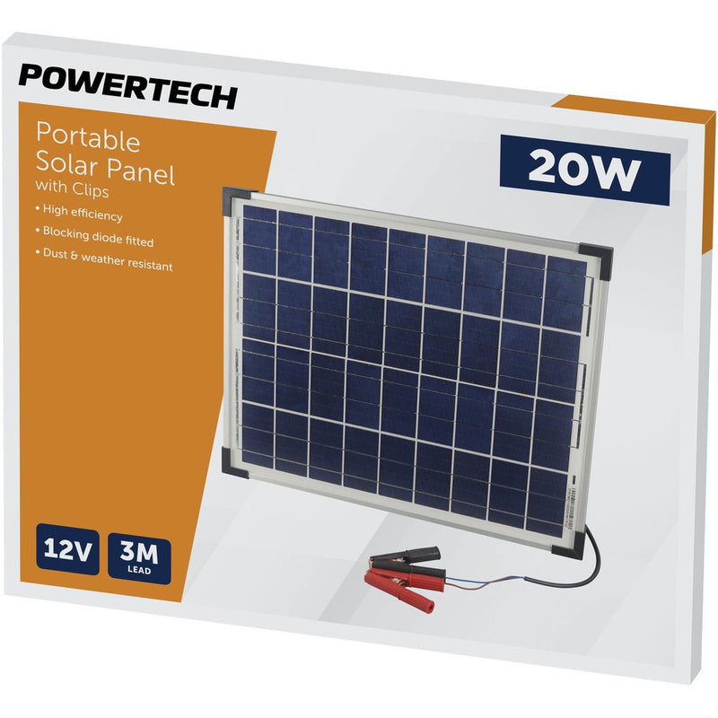 SOLAR PNL 12V 20W MONO W/LEAD - ZM9052