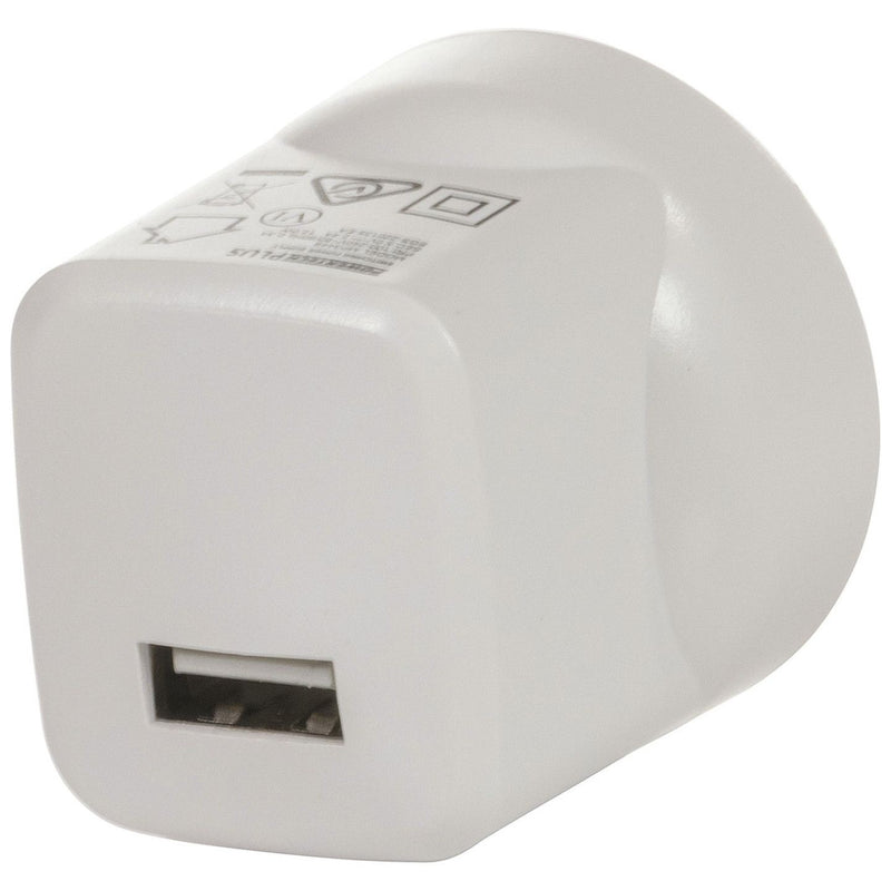 MAINS ADPT 5VDC 2.1A USB SKT WHT MINI - MP3449