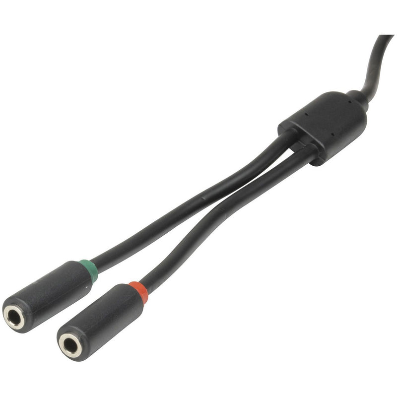 LEAD AUDIO PLG 3.5MM 4POLE - 2 SKT 250MM - WA7020