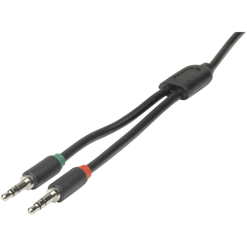 LEAD AUDIO SKT 3.5MM 4POLE - 2 PLG 250MM - WA7022