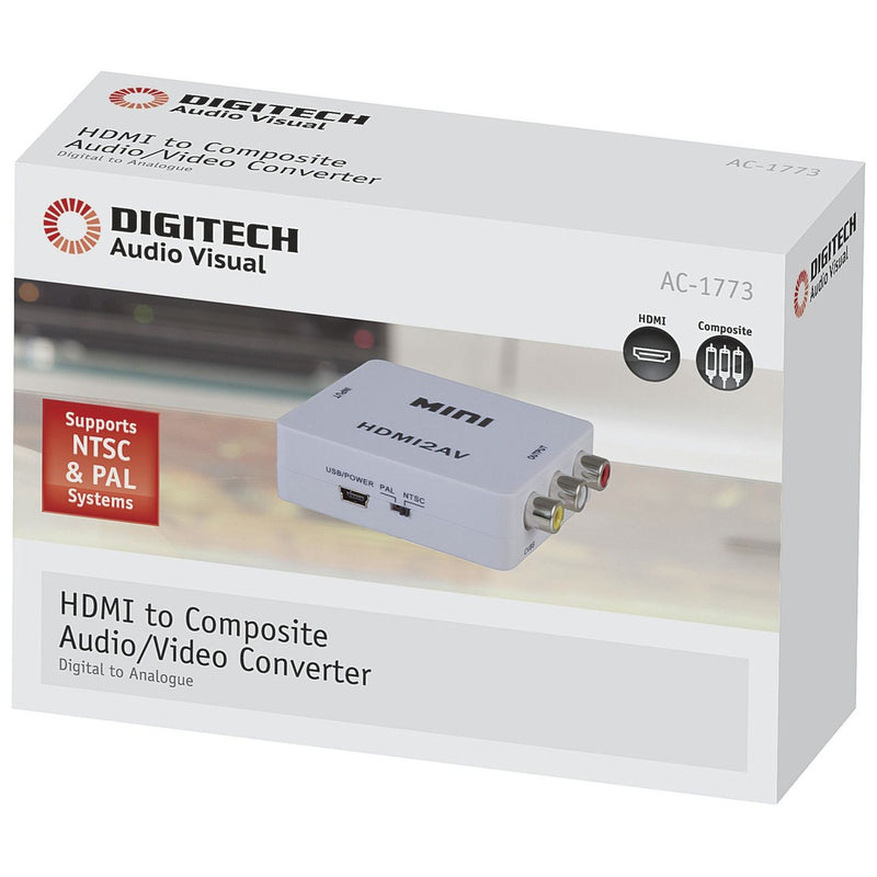 CONV HDMI-COMPOSITE A/V RCA USB PSU