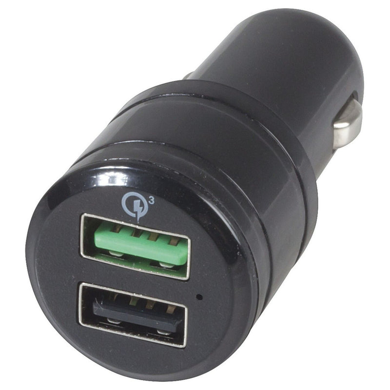 CNVTR 12VDC CIG PLG 2XUSB QC3.0 5.4A - MP3682