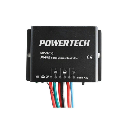 SOLAR CHG CONTLR 12/24V 10A IP67 W/TIMER - MP3756