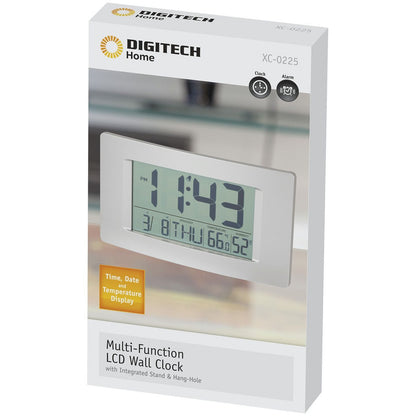 CLOCK LCD WALL W/TEMP CALENDAR - XC0225