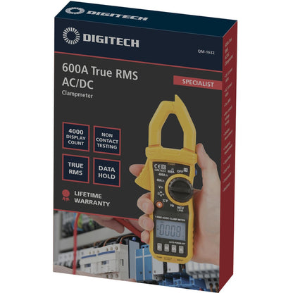 METER DMM CLAMP TRUE RMS AC/DC 600A - QM1632