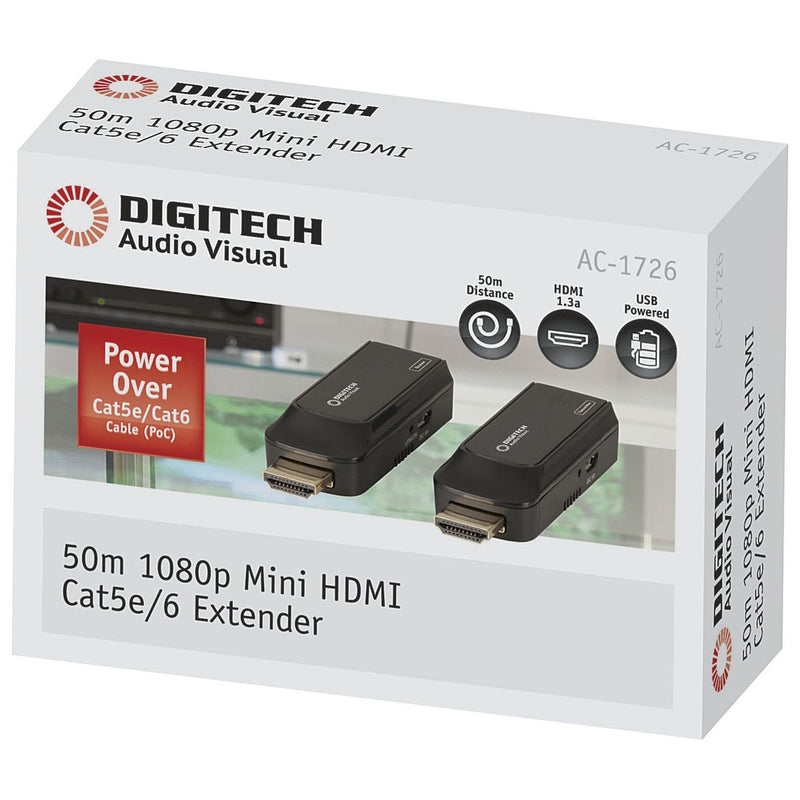 EXTENDER HDMI CAT5E/6 1080P MINI 50M