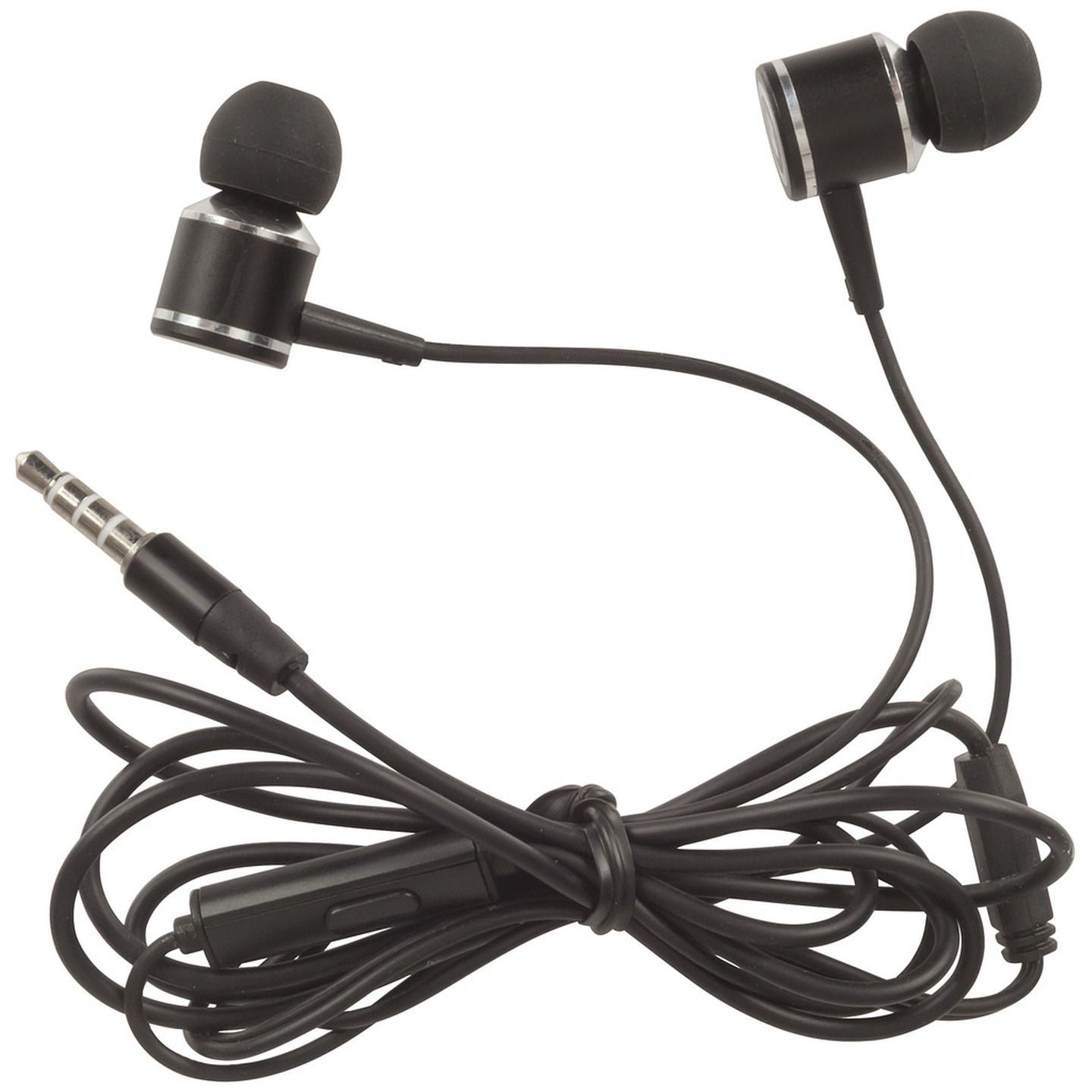 EARPHONES STEREO 3.5MM W/MIC/VOL BLK - AA2156