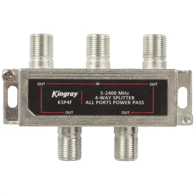 SPLITTER 4WAY W/4PWR PASS F-TYPE KINGRAY - LT3071