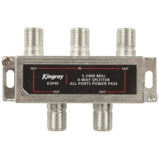 SPLITTER 4WAY W/4PWR PASS F-TYPE KINGRAY - LT3071