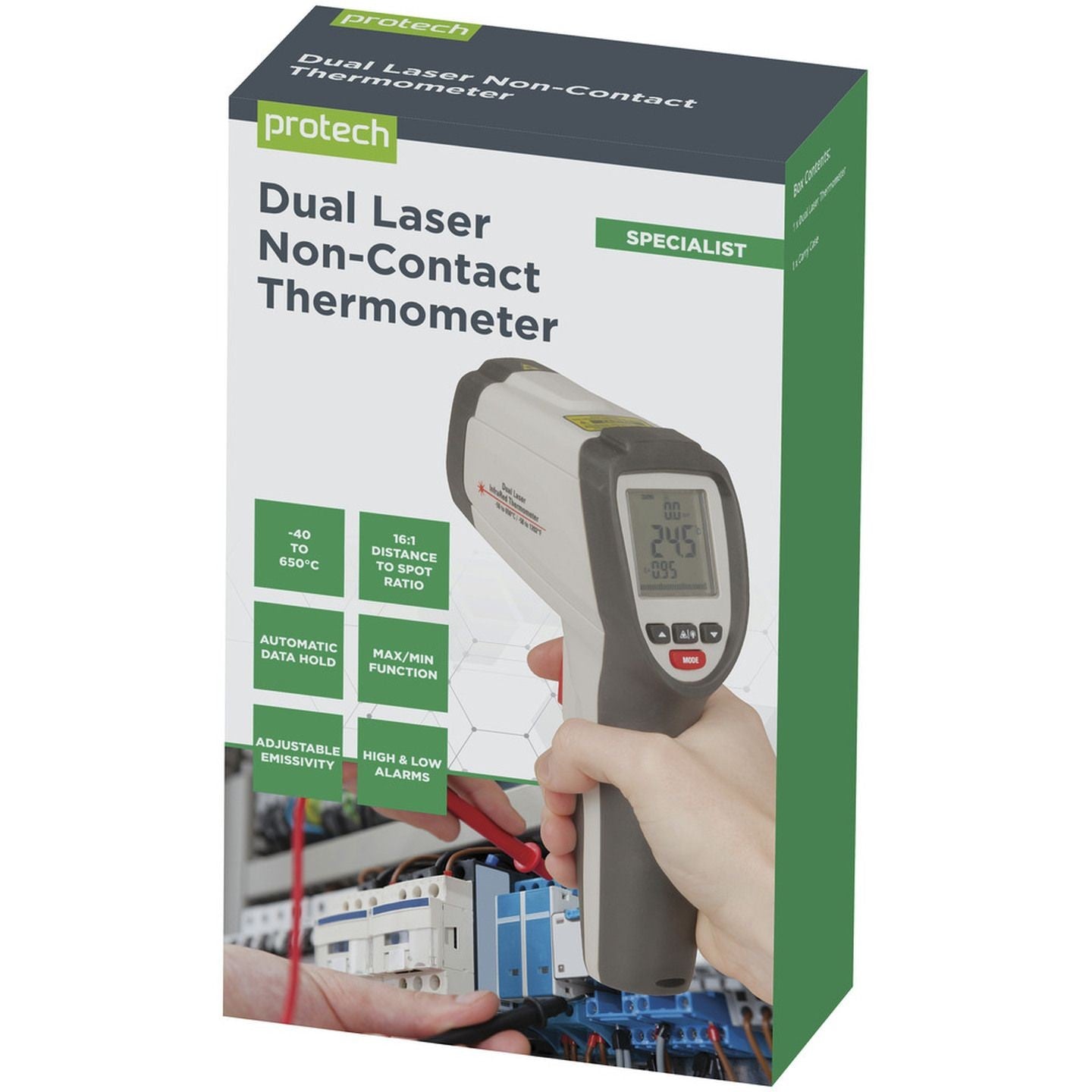 THERMOMETER NONCONTACT GUN IR-40/+650DGC - QM7420