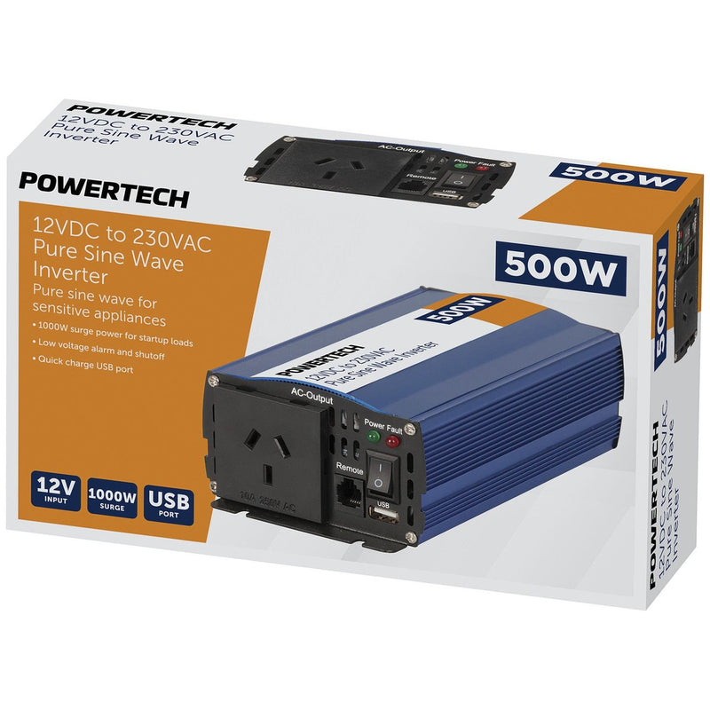 INVERTER SINEWAVE 500W 12VDC/230VAC