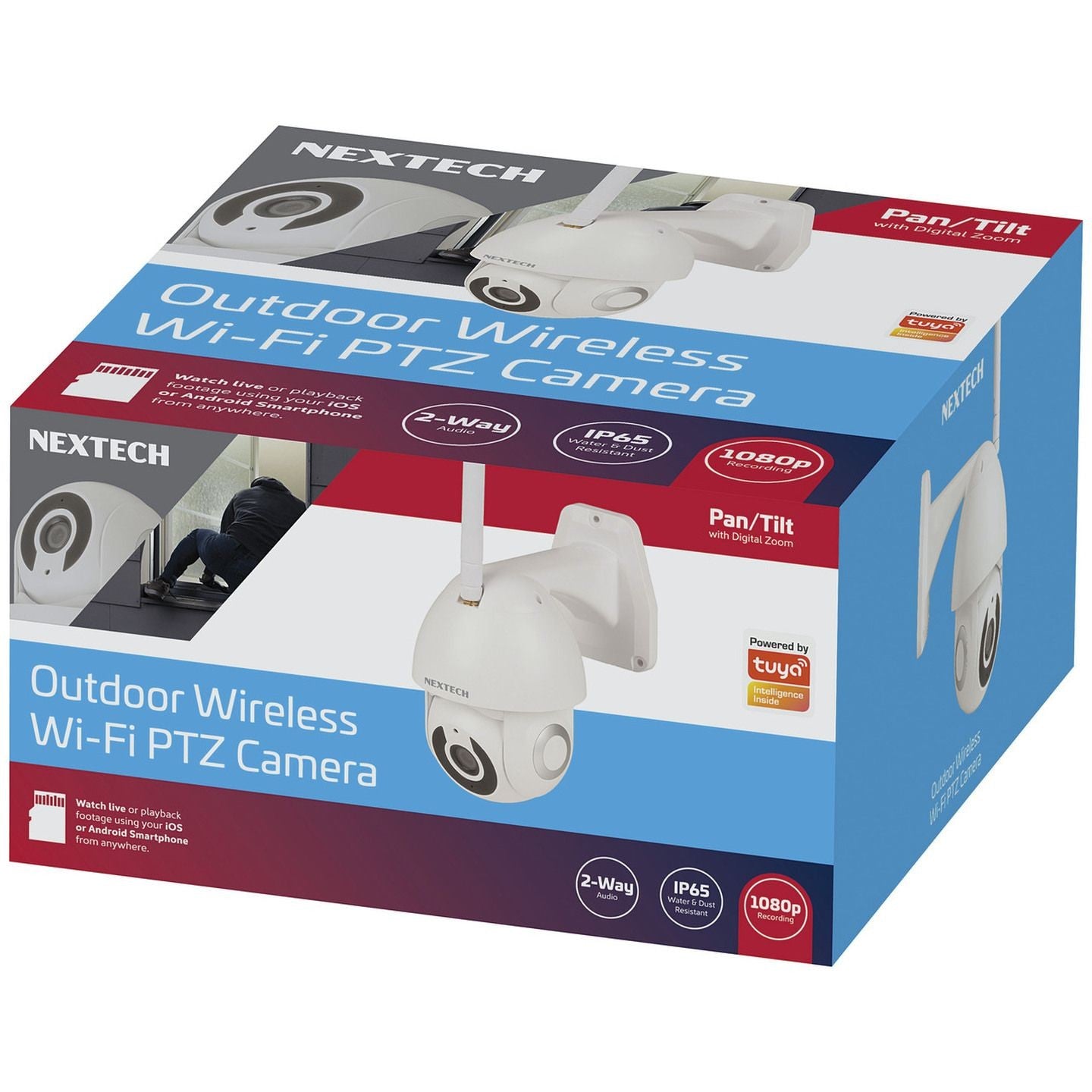 CAMERA IP PTZ WIFI W/2WAY AUD+REC IP66 - QC3859