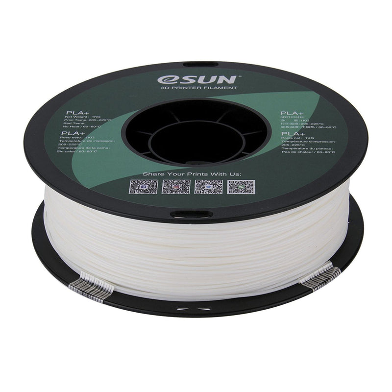 FILAMENT PLA WHT 1.75MM 1KG ROLL ESUN