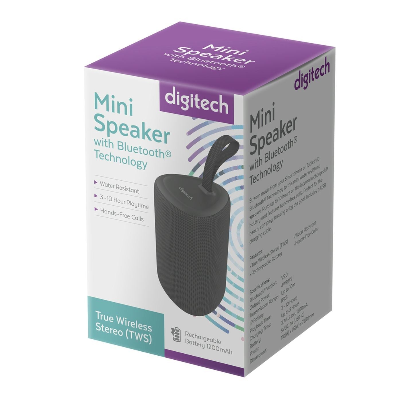 SPKR B/T TWS 4W RECH MINI BLK/GRY - XC5238
