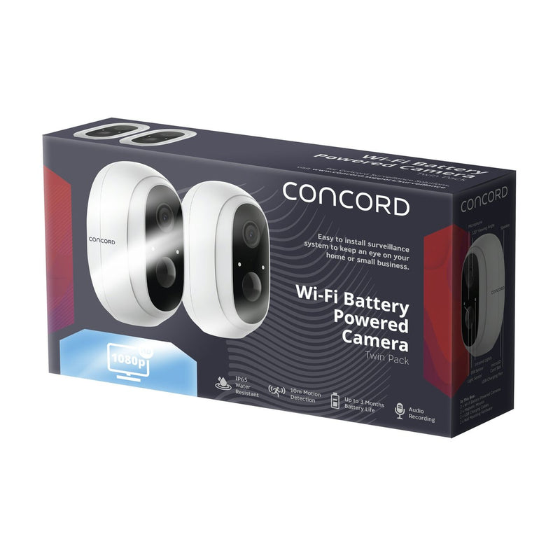 Concord 2PK Wi-fi Battery Powered Camera