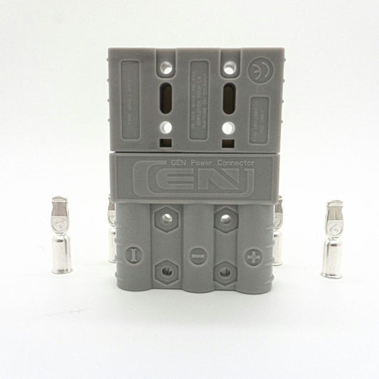 CONN 50A 3POLE GRY SHELL+3X6G CONT PK2 - PT4493
