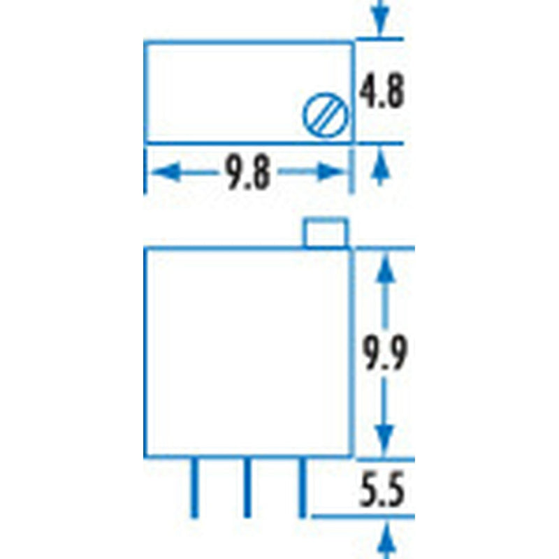 TRIMPOT 25TURN 100R TOP ADJ SPECTROL - RT4640