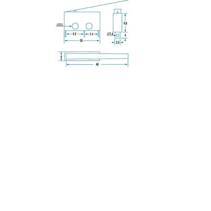 SWITCH MICRO W/LEVER 250V 3A - SM1038