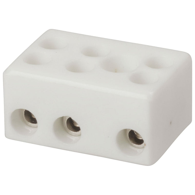 TERMINAL BLOCK PORCELAIN 3WAY 380V 5A - HM3183