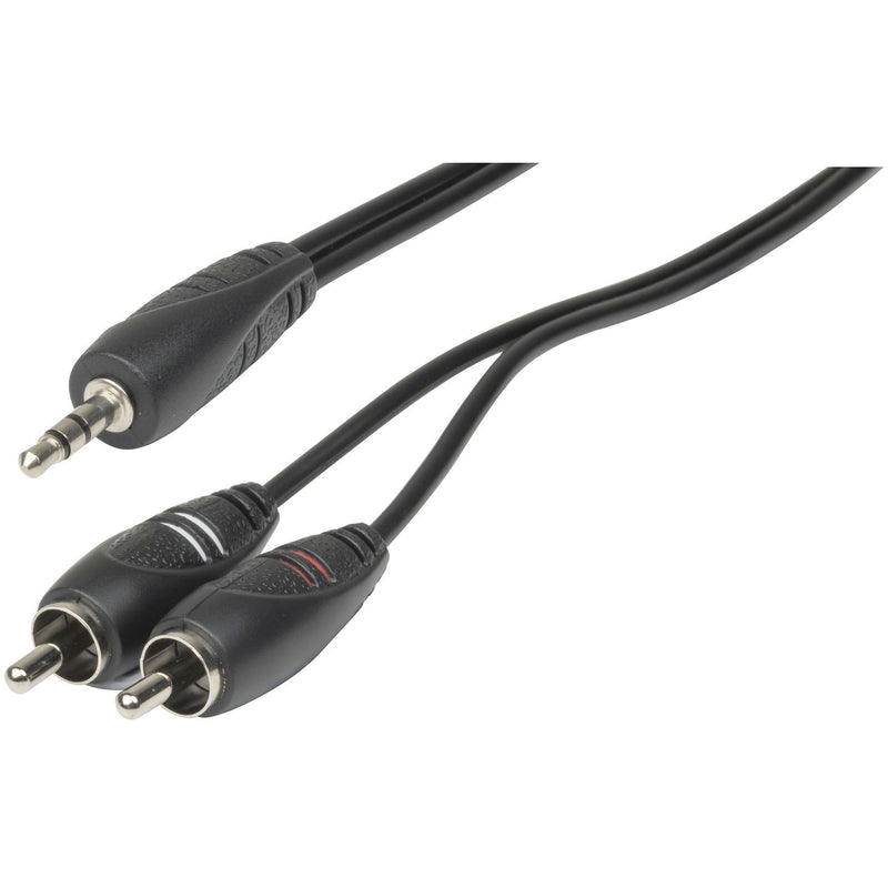 LEAD AUDIO PLG 3.5MM STER- 2PLG RCA 1.5M - WA7014